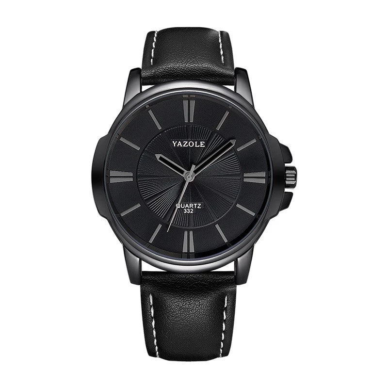 Yazole Relógio Masculino Relógio Casual De Couro De Quartzo