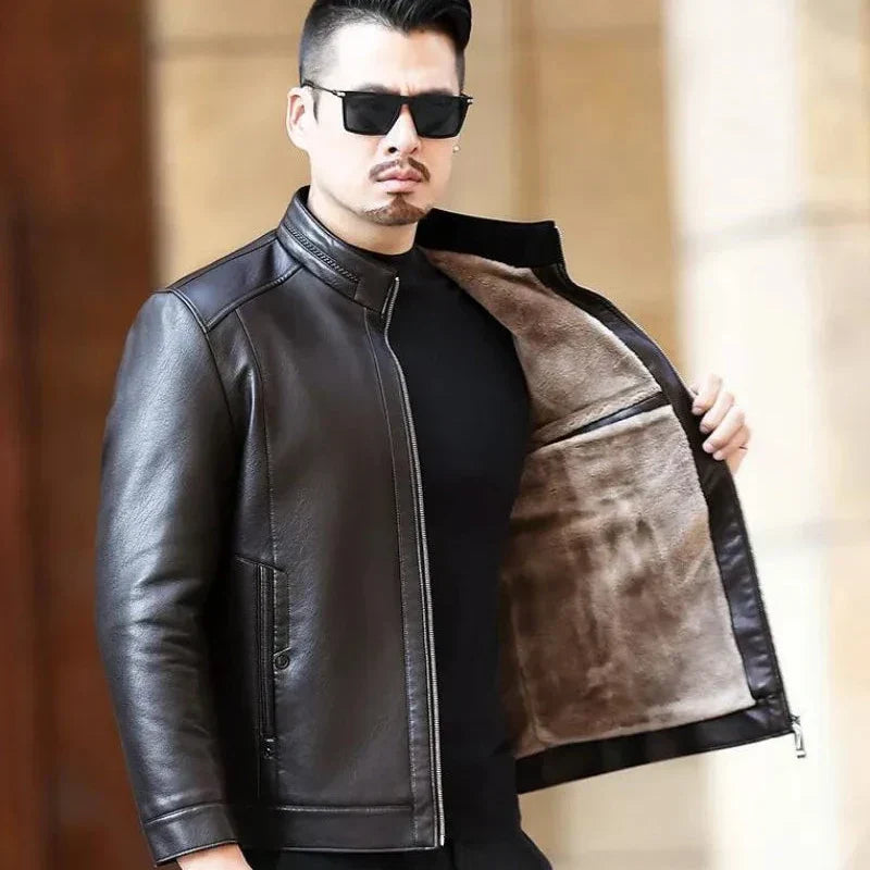 Jaqueta De Couro Masculina Nalu NL208