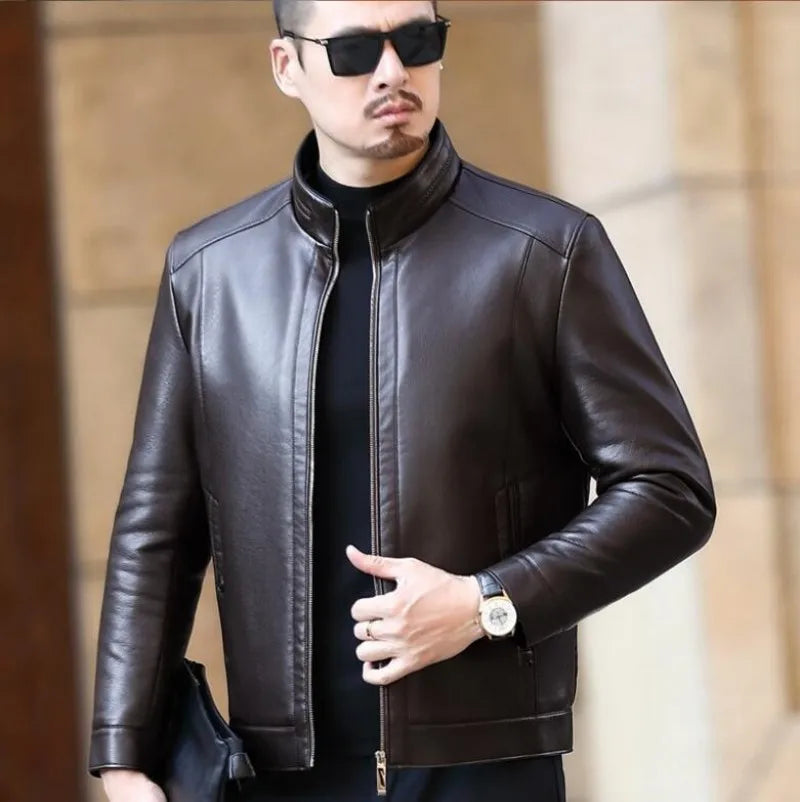 Jaqueta De Couro Masculina Nalu NL208