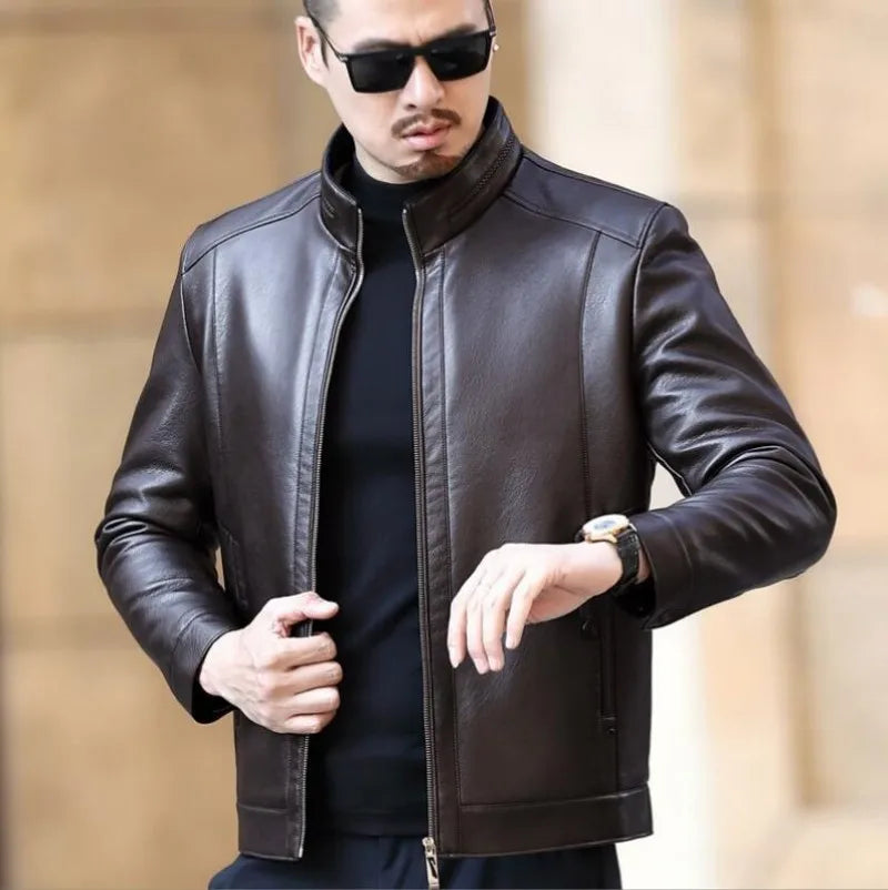 Jaqueta De Couro Masculina Nalu NL208